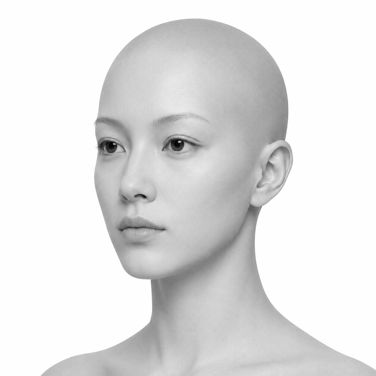 45-degree face photo example